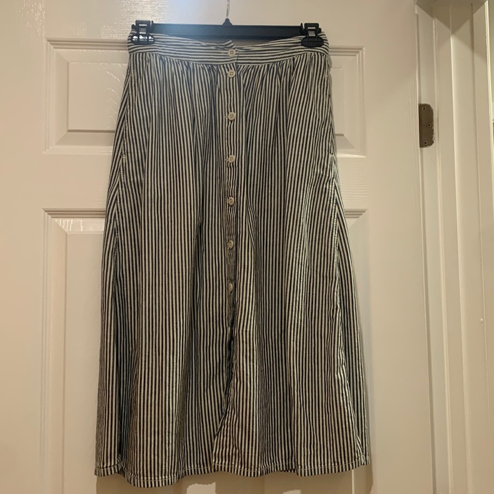 Madewell Palisade skirt in chambray stripe - 2